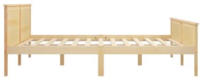 Cadru de pat, 180x200 cm, lemn masiv de pin Maro, 180 x 200 cm