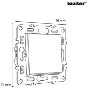 Nova întrerupător unipolar cu un singur circuit 10A 250V fără cadru 101 alb