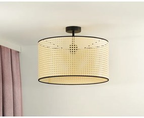 Lustră aplicată ROLLER Duolla RATTAN 1xE27/15W/230V d. 45 cm bej/negru