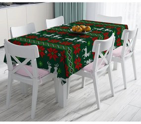 Față de masă din amestec de bumbac cu model de Crăciun Minimalist Cushion Covers Merry Xmass, 140 x 180 cm