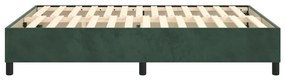 Cadru de pat box spring, verde inchis, 140x190 cm, catifea Verde inchis, 35 cm, 140 x 190 cm