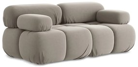 Canapea modulară bej cu tapițerie din catifea 190 cm Lokua – Makamii