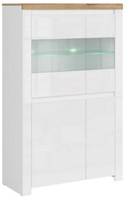 Dulap VILGO 2D2W, alb lucios