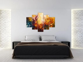 Tablou - pictură abstractă de flori (150x105 cm)