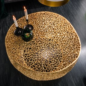 Masuta cu aspect deosebit Leaf 80cm, auriu A-38940 VC