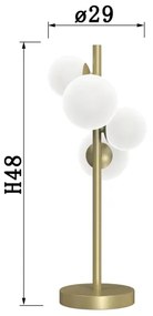 Lampă de masă ONLI PALOMA 4xG9/10W/230V 48 cm auriu