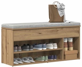 vidaXL Banchetă pantofar stejar artizanal 102x30,5x45cm lemn prelucrat