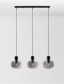 Lustra cu 3 pendule design modern CINZIA fumuriu