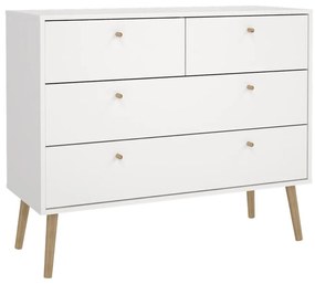 Comodă albă joasă 99x82 cm Bodo – Tvilum