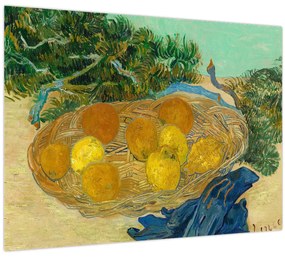 Tablou - Vincent van Gogh, Still Life of  Oranges and Lemons with  Blue Gloves, reproducere (70x50 cm)