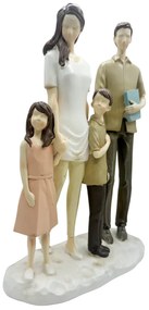 Statueta Cuplu cu copii YOUNG FAMILY, 26cm