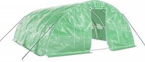 vidaXL Seră cu cadru din oțel, verde, 30 m², 6x5x2,3 m
