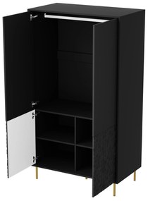 Dulap de haine Balle S1 (negru + auriu). 1092412