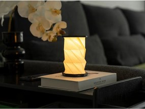 Decorațiune luminoasă albă/neagră portabilă cu USB ø 8 cm Twist – Gingko