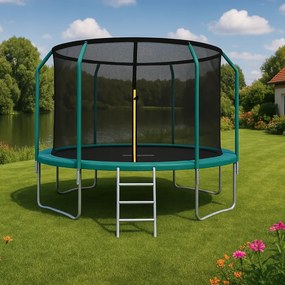 Trambulină de grădină Premium pentru copii cu plasă interioară 13FT - Ø 404 cm
