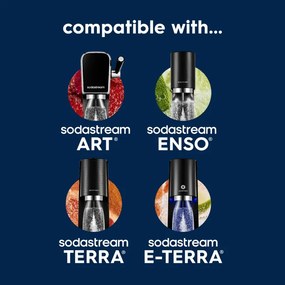Sticlă pentru carbonatare Sodastream My Only Bottle, 0,5 l, fără BPA, compatibilă cu Spirit, Jet, Fizzi, Genesis, One Touch, Play, Power și Source, negru