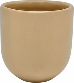 PAHAR CAFEA NOVUM BEJ DESCHIS (PANTONE Brazilian Sand, 250ML) GRESIE GLAZURATA MANUAL