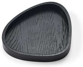 Cutie de depozitare neagră din lemn, decorativă 18x16x3 cm Curve M – LIND DNA