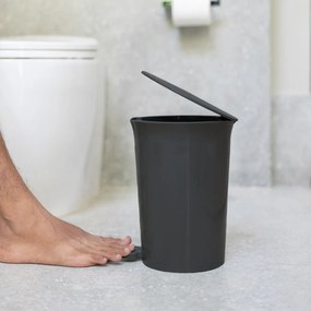 Coș de gunoi cu pedală 5 l, negru