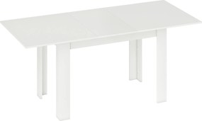 HOMCOM Masă extensibilă 140-180x80cm, albă, pentru 6-8 persoane, pentru spații mici | Aosom Romania