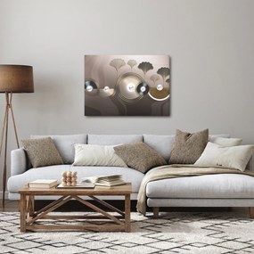 Tablou - Abstract maro-auriu (70x50 cm)