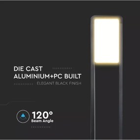 Lampă LED de exterior SAMSUNG CHIP LED/10W/230V 3000K IP65 neagră