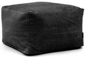 Fotoliu bean bag negru cu tapițerie din catifea reiată Softbox MooG – SLOWDOWN