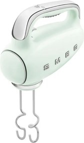 Mixer manual SMEG 50's Style HMF01PGEU, 250 W, 9 viteze, Functie Turbo, Afisaj LED, Timer, Accesorii, Verde