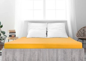 Cearceaf Jersey din bumbac mako LUXORA 180x200 cm galben
