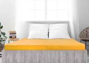 Cearceaf Jersey din bumbac mako LUXORA 180x200 cm galben