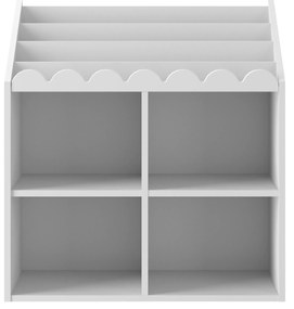Biblioteca pentru copii BOOK NOOK SNOW 71x76 cm, alba