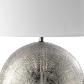 ONLI - Lampă de masă CERAMICA 1xE27/15W/230V 51 cm argintie/albă