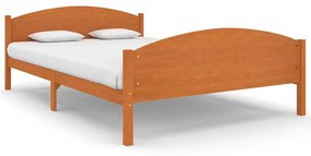 322039 vidaXL Cadru de pat, maro miere, 140x200 cm, lemn masiv de pin