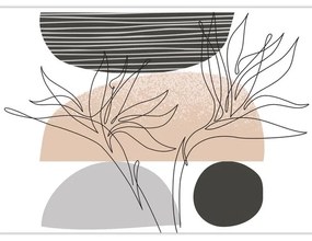Tablou - Linie de artă flori N⁰2 (120x50 cm)