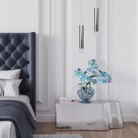 Lustră pe cablu TUBI 1xGU10/8W/230V crom lucios