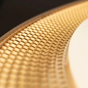 Plafonieră Smart LED Pulsar Gold Ring 36W, Diametru 55cm, Temperatură Culoare Reglabilă 3000K-6500K, Design Modern Auriu pentru Iluminat Interior