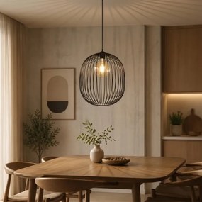 Lampă suspendată pe cablu DESTELLO 1xE27/15W/230V Ø 33 cm negru