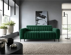 Canapea extensibila GANDI 160, stofa catifelata verde - Cloud 39, cu t