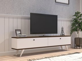 Masă TV/Dulap Tamoku (alb + Nuc) . 1095128