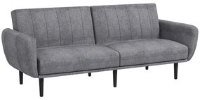HOMCOM Canapea Extensibilă cu Spătar Rabatabil pe 3 Niveluri și 3 Locuri, Canapea Modernă din Material și Lemn, 208x84x82 cm | Aosom Romania