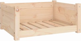 vidaXL Pat pentru câini 65,5x50,5x28 cm Lemn masiv de pin