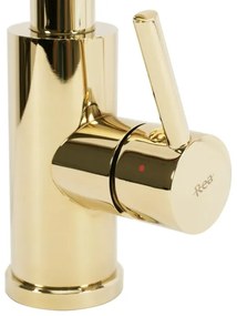 REA-B0669 - Baterie pentru chiuvetă FRESH cu duș extractibil, 39,5 cm, aurie