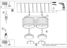 Sollux SL.1803 - Lampă spot AURA 2xGX53/10W/230V portocalie