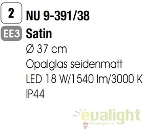 Plafoniera LED pentru baie IP44 Glanto 37cm NU 9-391/38 satin OR