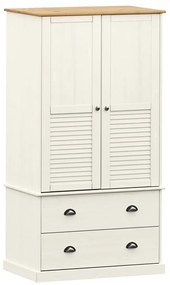 353164 vidaXL Dulap VIGO, alb, 90x55x176 cm, lemn masiv de pin