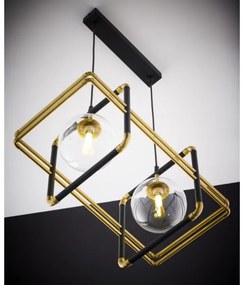 Lustră pe cablu Jupiter 2029 FIORI 2xG9/10W/230V negru/auriu/transparent