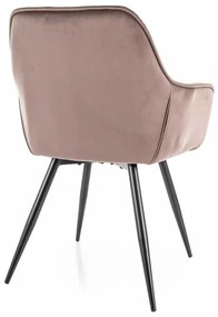 Scaun de bucătărie Cherry Velvet, cappuccino / negru