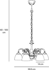 Candelabru din alama stil Art Nouveau Beatrice