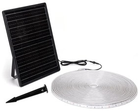 Bandă LED RGB solară dimabilă LED/20W/3,2V 20 m IP65 + telecomandă