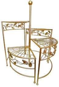 Etajera pentru flori KLARA tip evantai, 90cm, Fier forjat